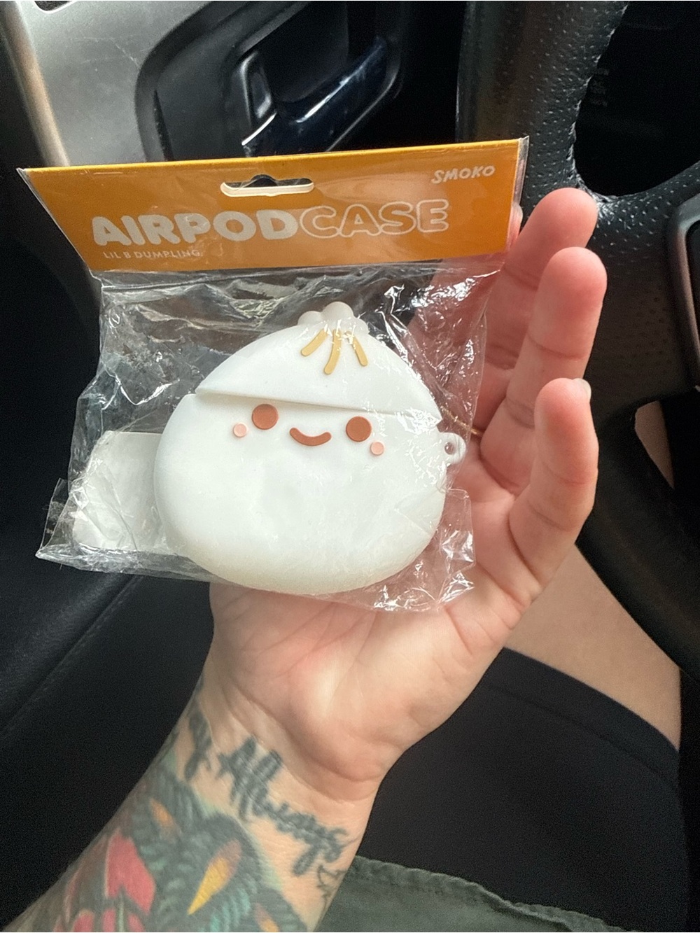 White Lil' Dumpling AirPod Case - Cute Earbud Protection